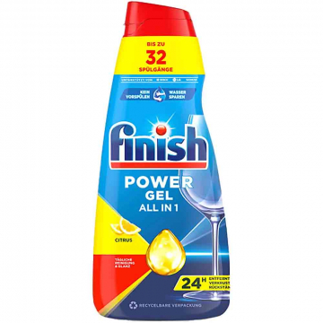 ژل ماشین ظرفشویی Power All In 1 Lemon فینیش 1 لیتری